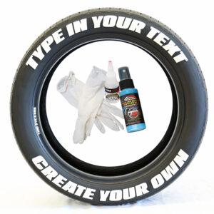 Top and Bottom Text On Tires - any design - any brand